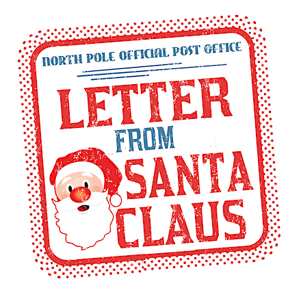Logo of postage stamp reading Letters from Santa 
